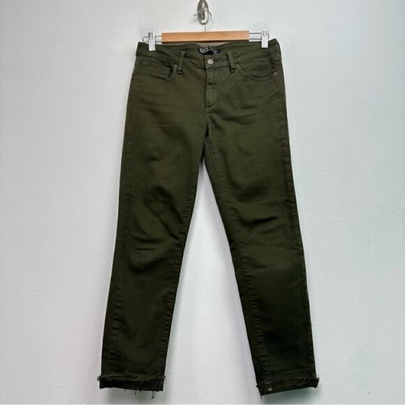 Zara Skinny Stretch Army Green Jeans Size 6 - Picture 1 of 7
